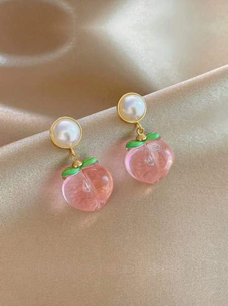 Radiant Peach Shaped Pearl Drop - SubhagAlankar