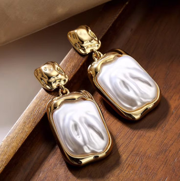 Elegant Baroque Pearl Drop Earring - SubhagAlankar