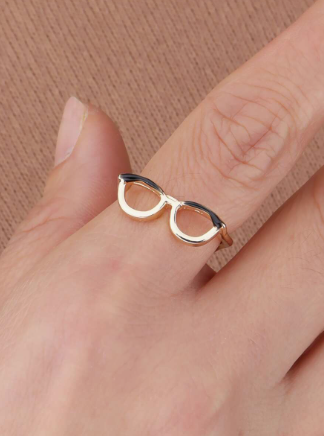 Tiny Frame Statement Ring - Gold - SubhagAlankar