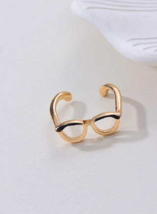 Tiny Frame Statement Ring - Gold - SubhagAlankar