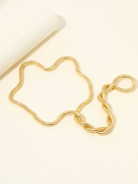 18k Golden Bendable Statement Necklace - SubhagAlankar