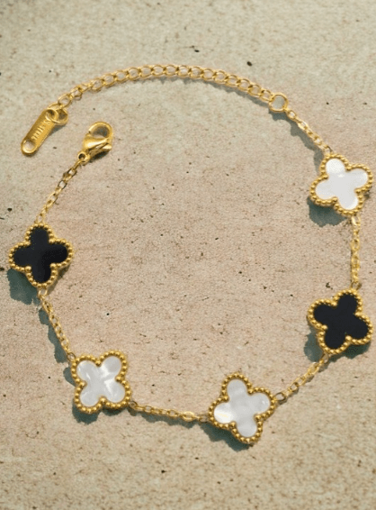 Reversible Clover bracelet- 18k Gold Plated - SubhagAlankar