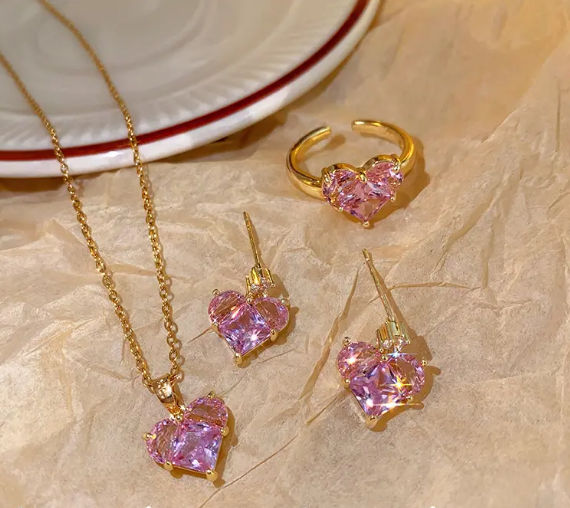 Serena's Blushing Hearts Set - SubhagAlankar
