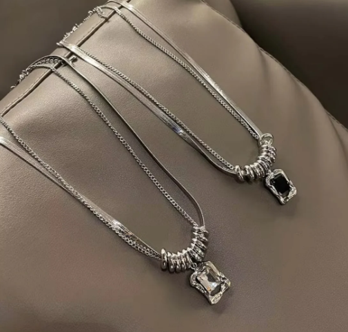 White Baddie Necklace For Men's - SubhagAlankar