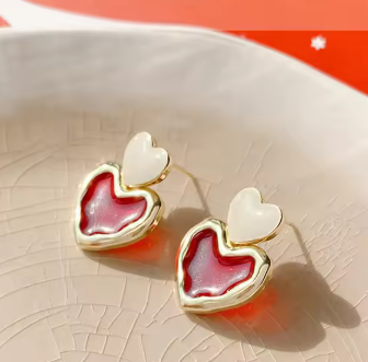 Love Heart Dangler Earring - SubhagAlankar