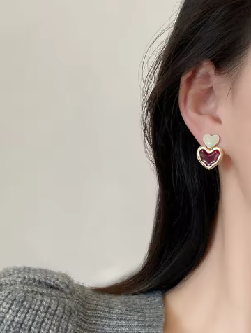 Love Heart Dangler Earring - SubhagAlankar