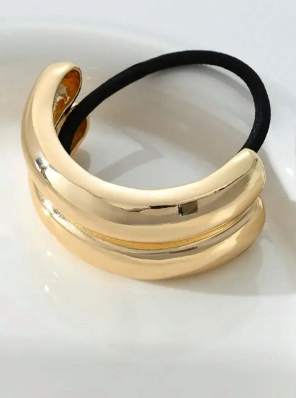 Double Band Gold Hair Tie - SubhagAlankar