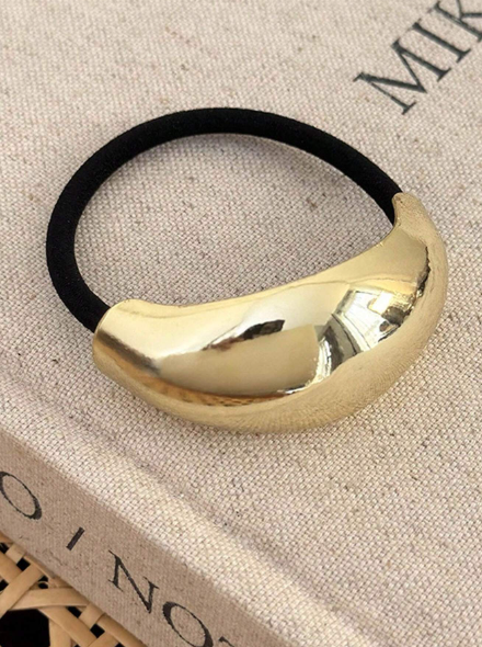 Sleek Curve Metallic Hair Tie - SubhagAlankar