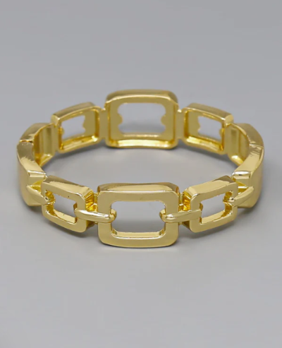 18K Gold Plated Square Link Bracelet - SubhagAlankar
