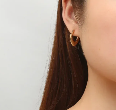 Golden Weave Hoop Earrings - SubhagAlankar
