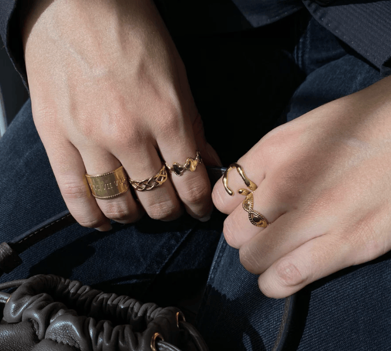 18K Gold Plated Clover Ring
