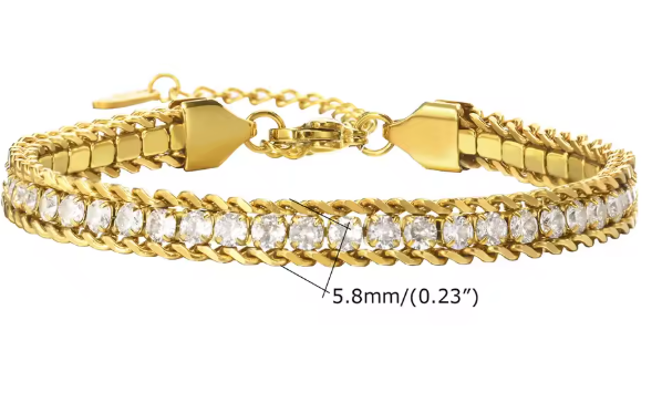Diamora Diamond Bracelet- 18k Gold plated koi