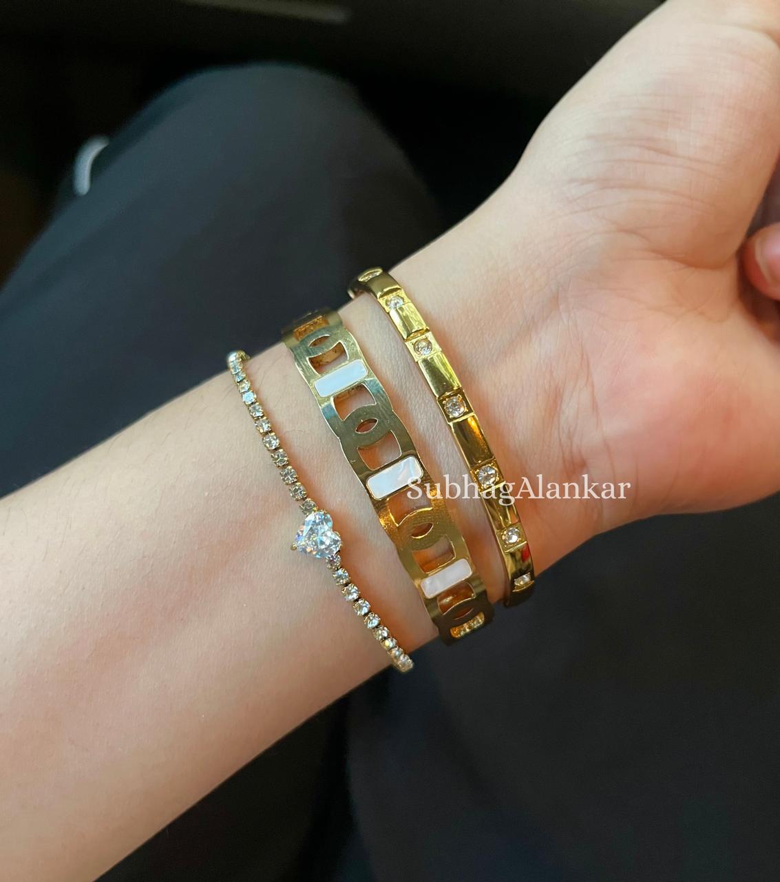 Moss Stack Thin Wrist/ Baby Size bracelet