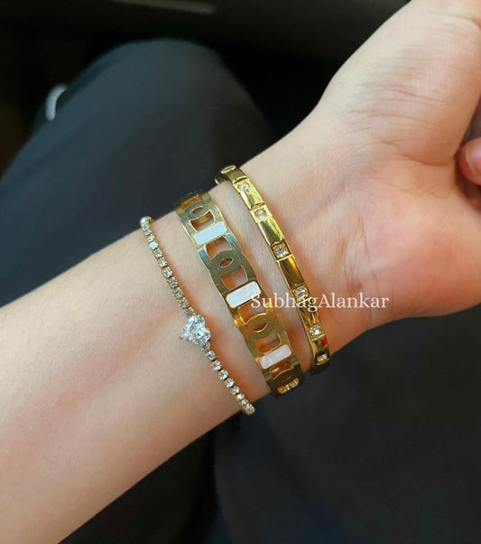 Moss Stack Thin Wrist/ Baby Size bracelet