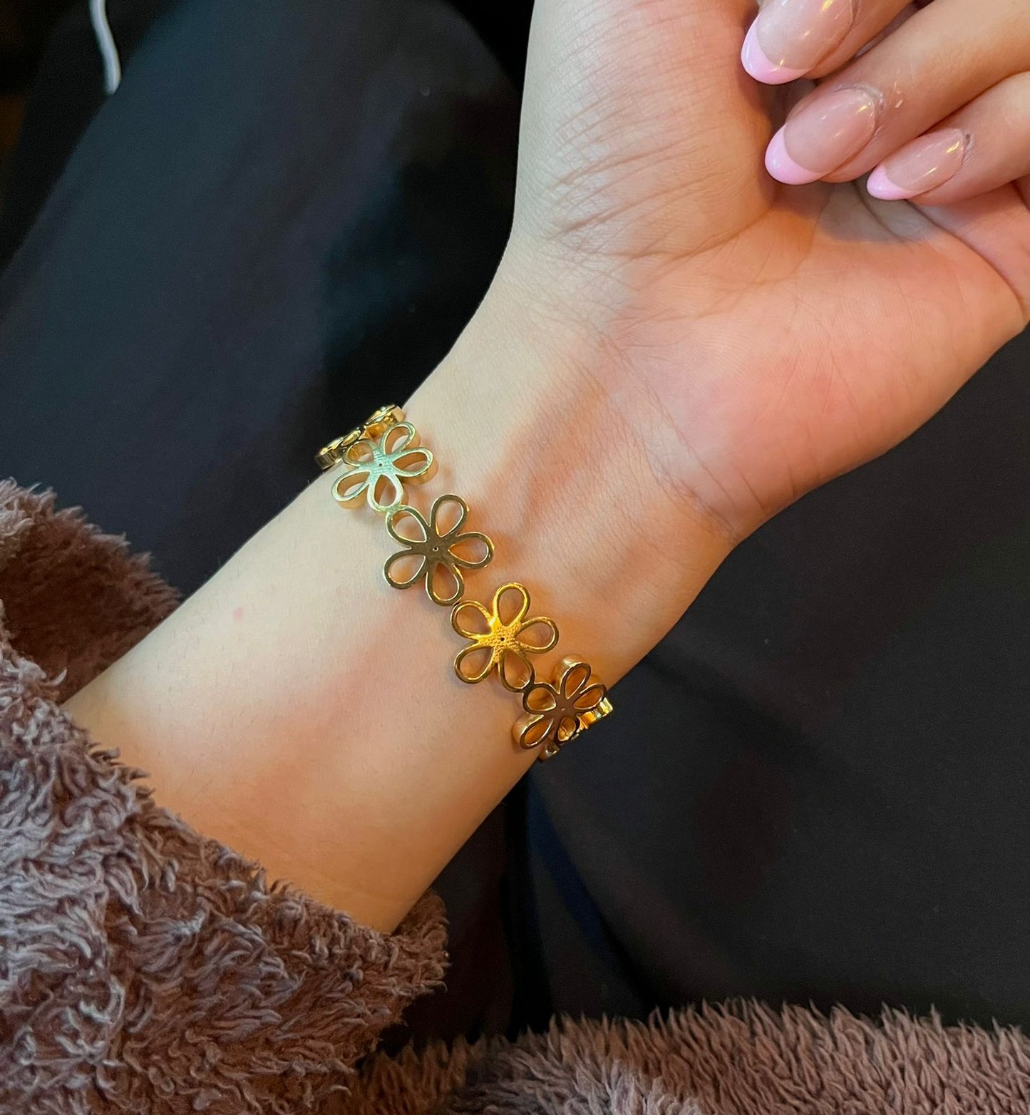 Outline Bloom Thin Wrist/ Baby Size bracelet