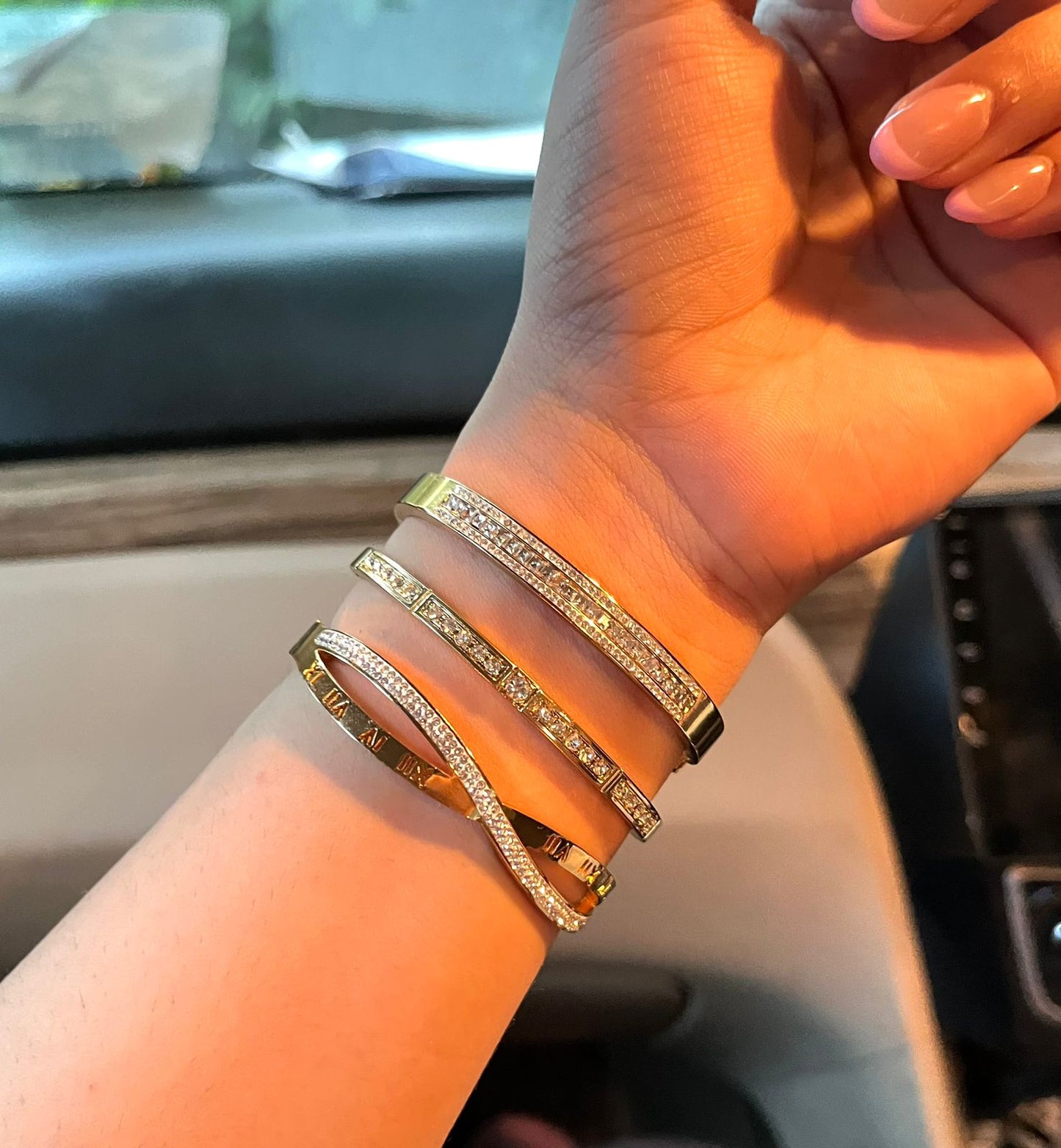 Royale Trio Stack Thin Wrist/ Baby Size bracelet