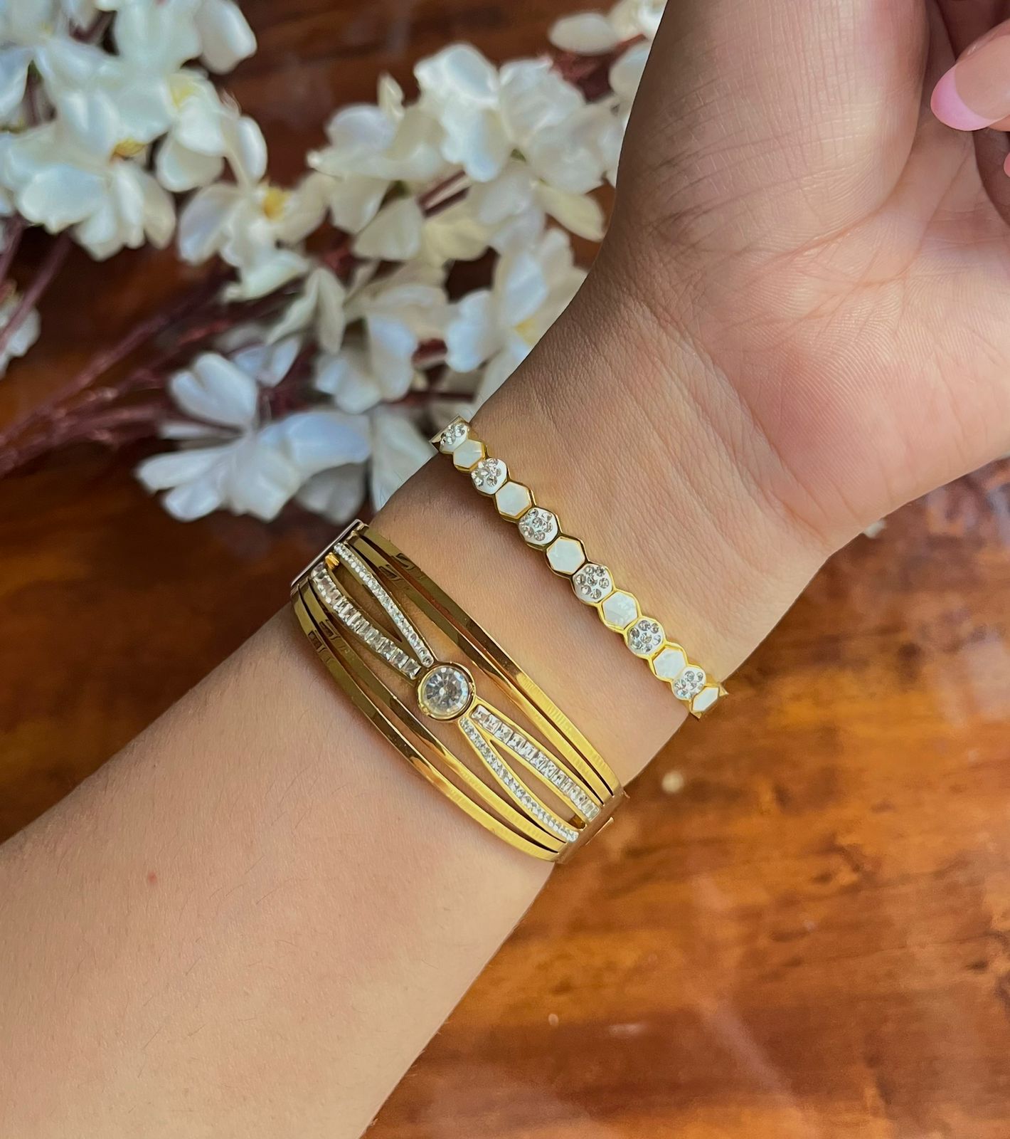Gold & More Stack Thin Wrist/ Baby Size bracelet