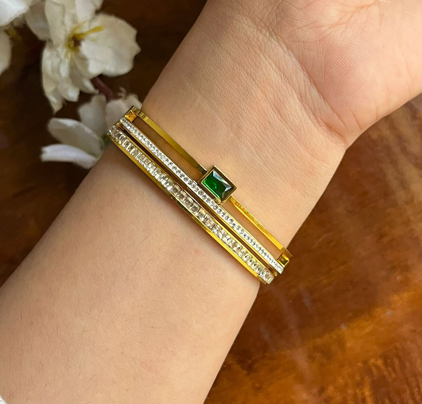 Astrae Green Thin Wrist/ Baby Size bracelet