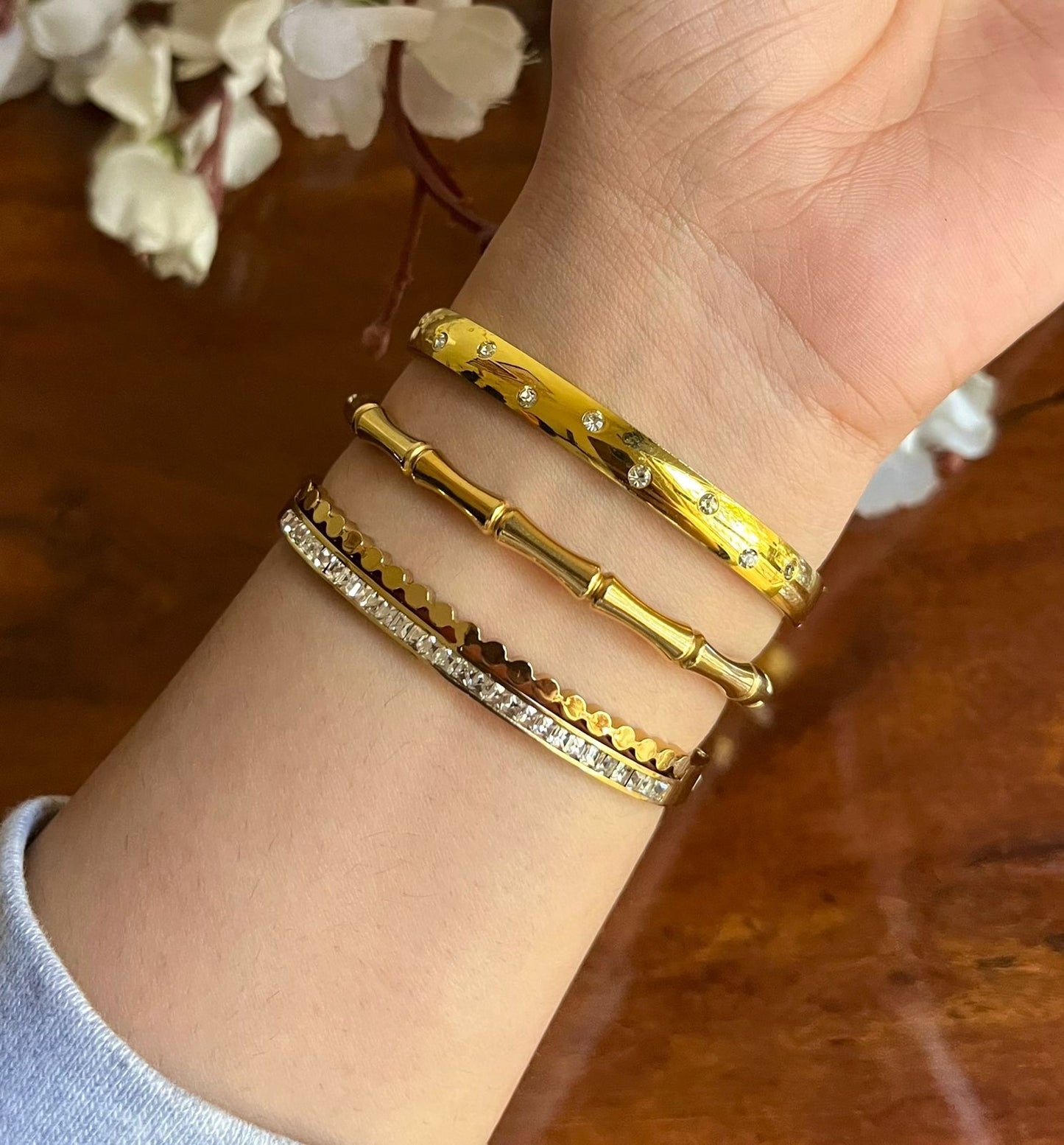 Eyla Thin Wrist/ Baby Size bracelet Stack