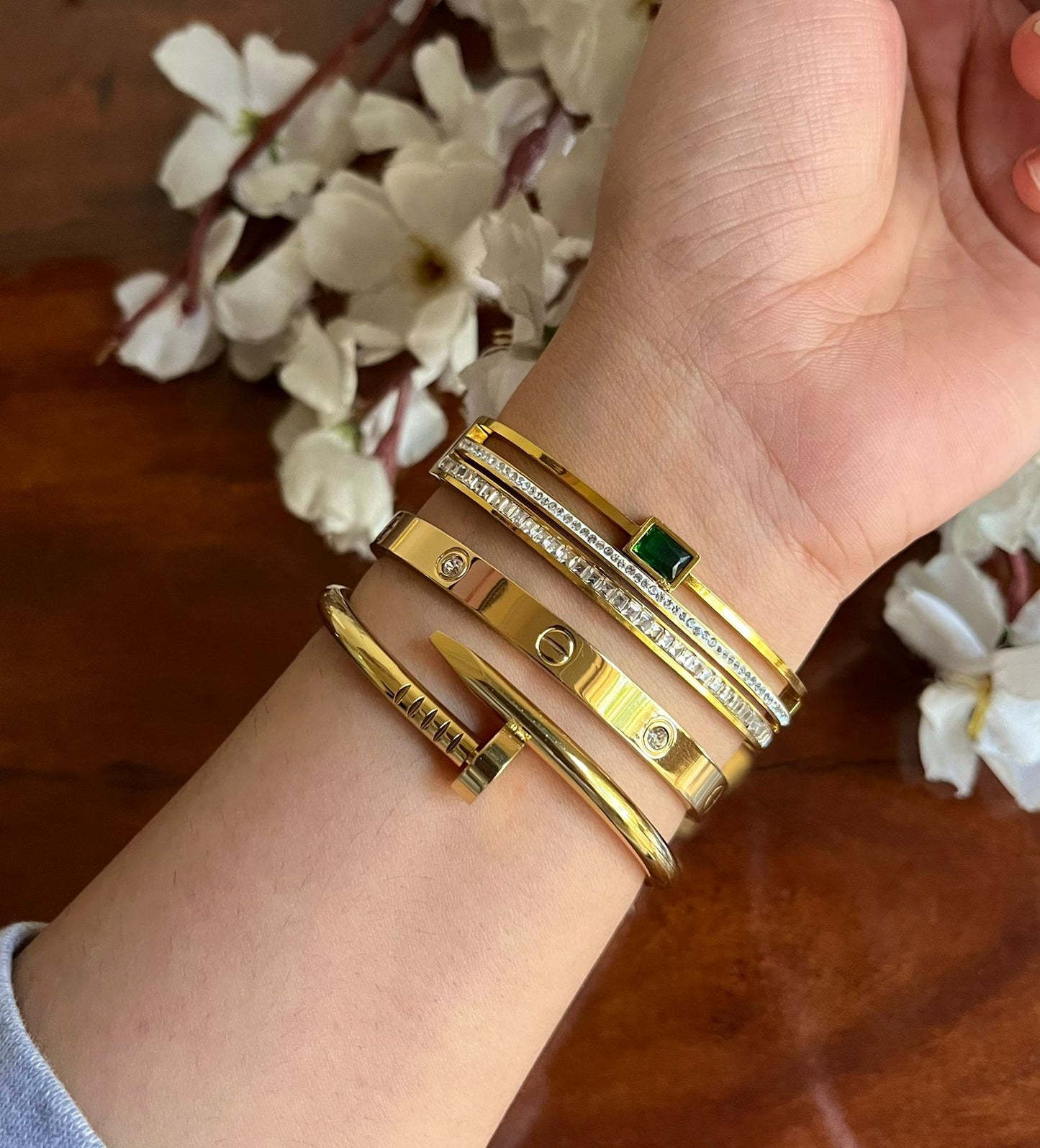 Oveliaa Thin Wrist/ Baby Size bracelet Stack