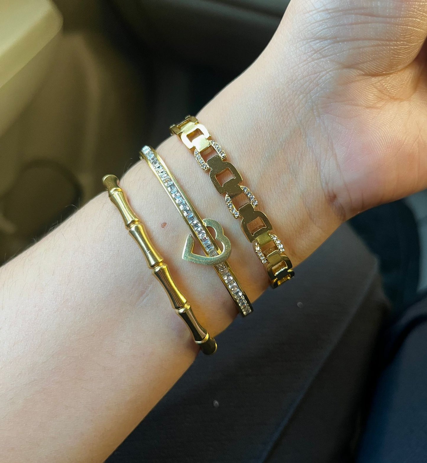 Genevieve Thin Wrist/ Baby Size bracelet Stack