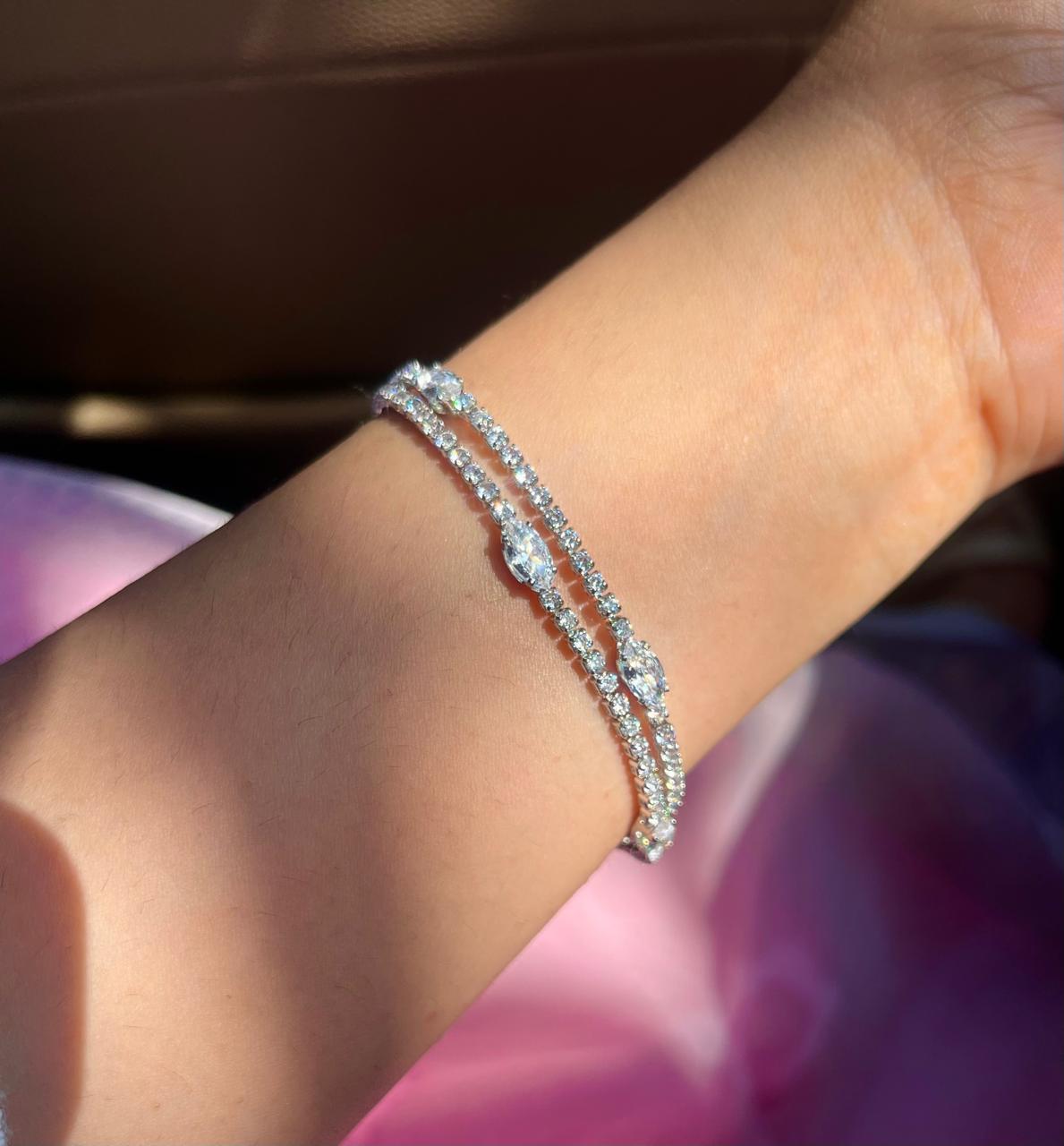 The Valentina Twin Tennis Bracelet