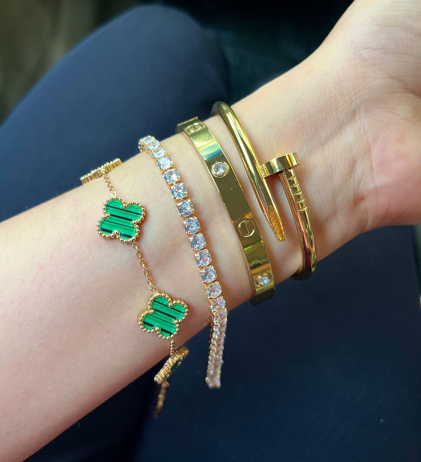 Supernova Thin Wrist/ Baby Size bracelet Stack