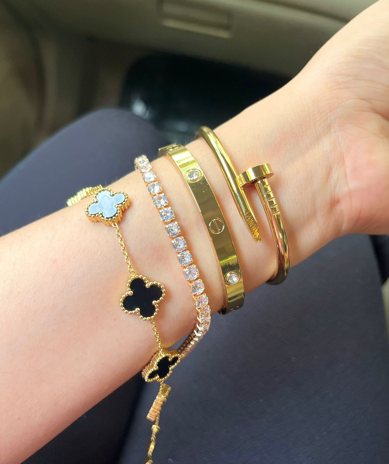 Aether Thin Wrist/ Baby Size bracelet Stack