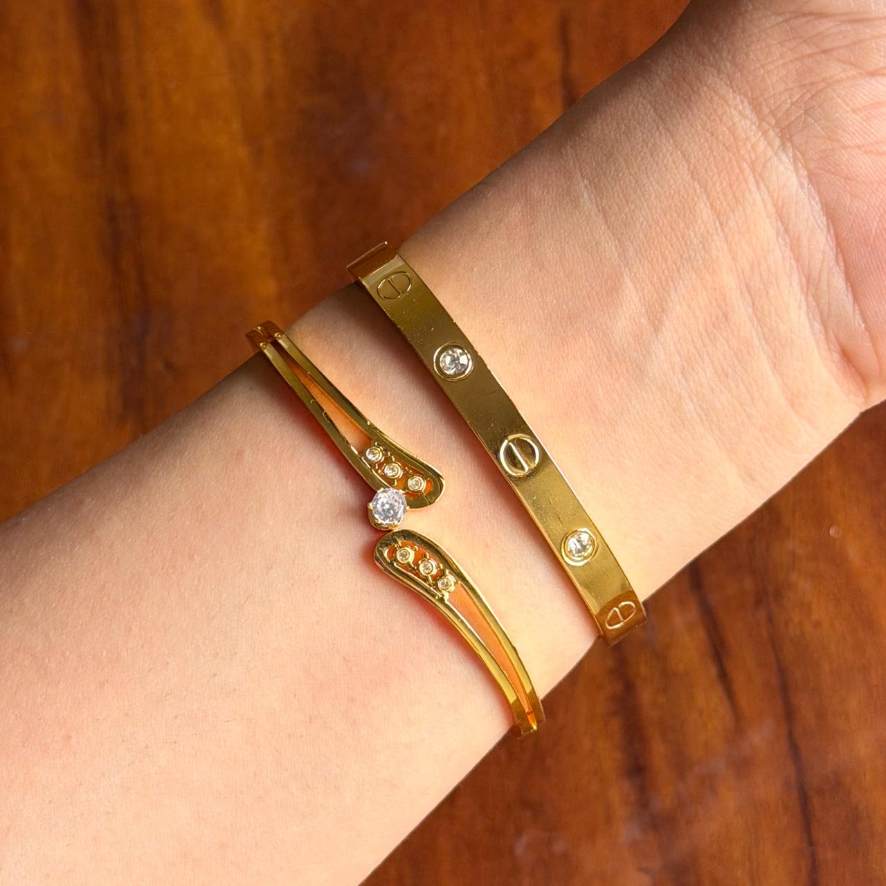 Oak Leaf Thin Wrist/ Baby Size bracelet Stack