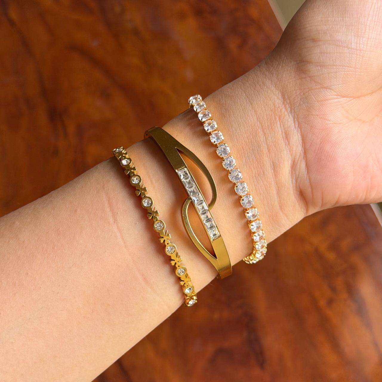 Moss Thin Wrist/ Baby Size bracelet Stack