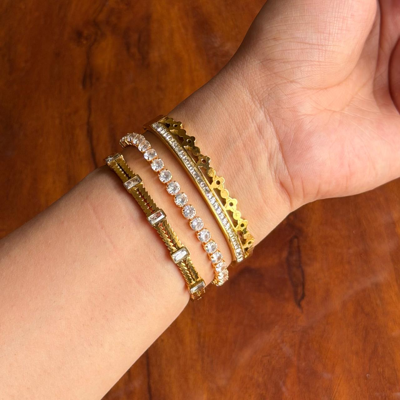Acorn Thin Wrist/ Baby Size bracelet Stack
