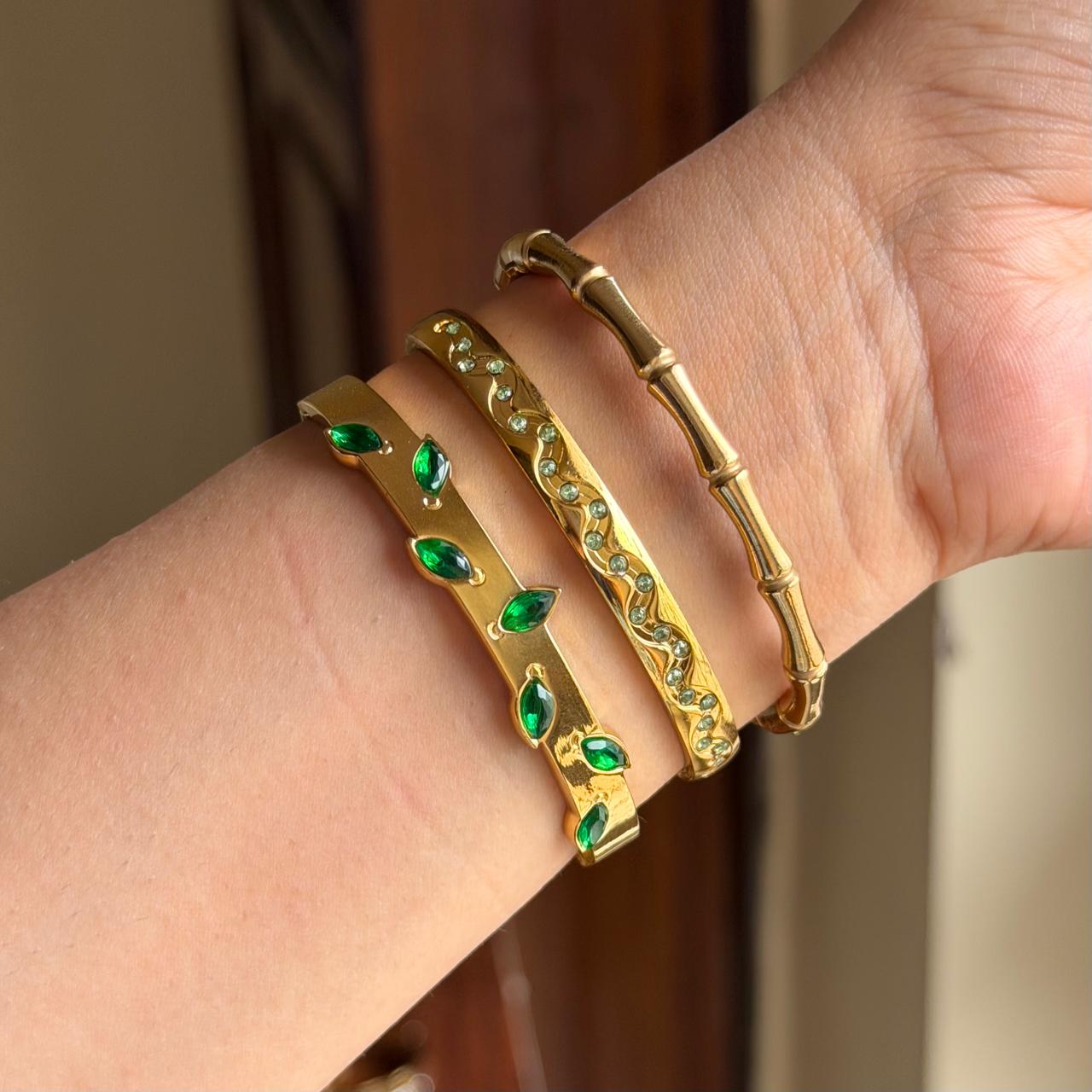 Trident Thin Wrist/ Baby Size bracelet Stack