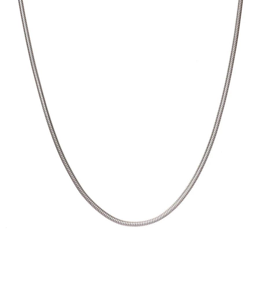 Sleek Snake Chain For Women - Silver Plated - SubhagAlankar
