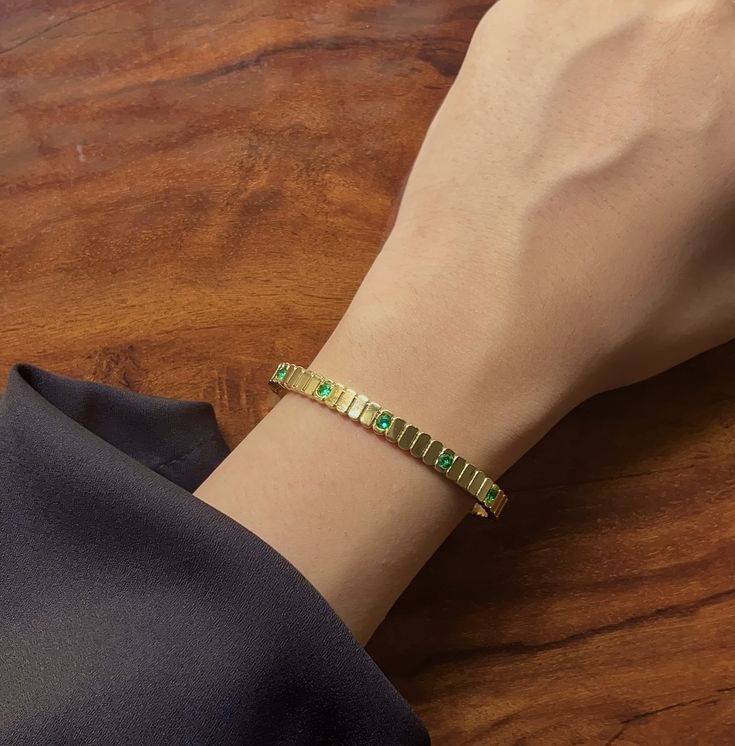 Regalia Green Thin Wrist/ Baby Size Bracelet