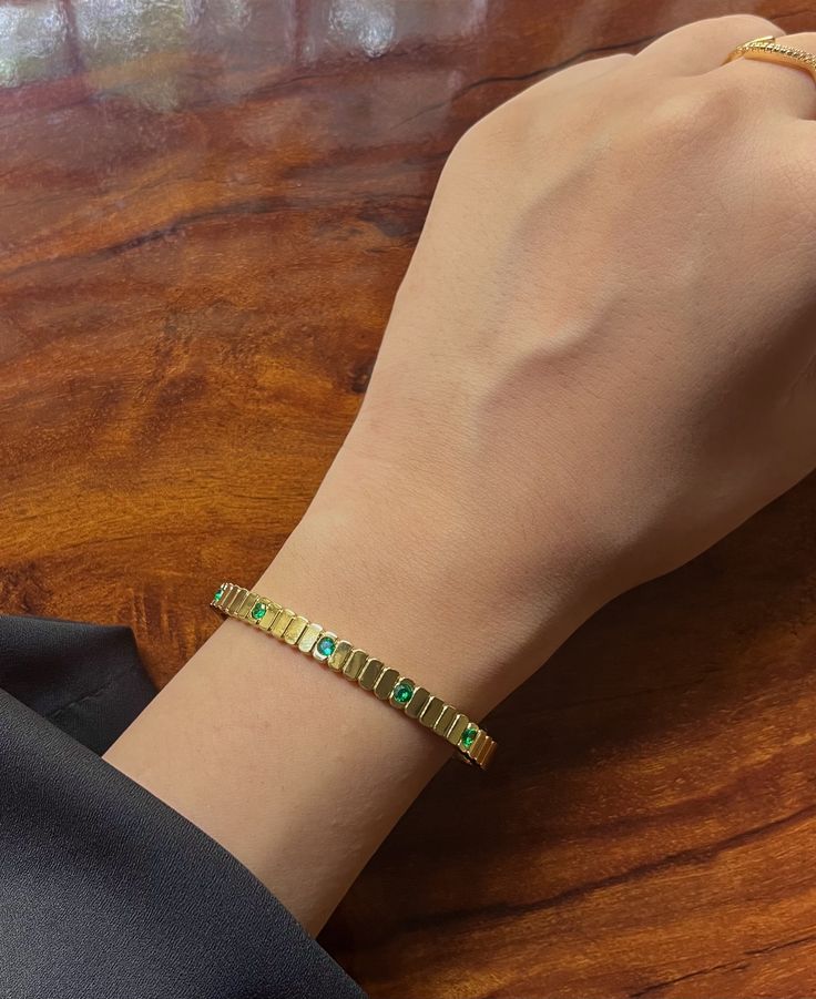 Regalia Green Thin Wrist/ Baby Size Bracelet