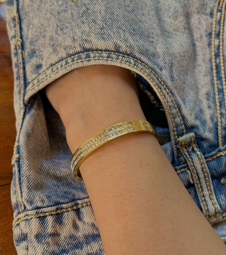 Gemini Sparkle Thin Wrist/Baby Size Bracelet