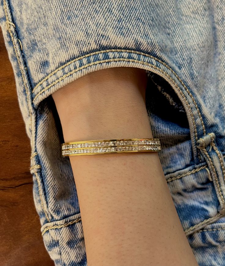 Gemini Sparkle Thin Wrist/Baby Size Bracelet