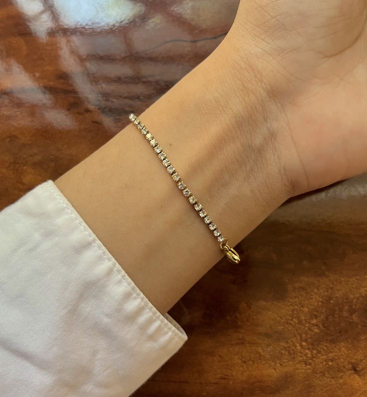 I heart you Diamond Bracelet- 18k Gold plated