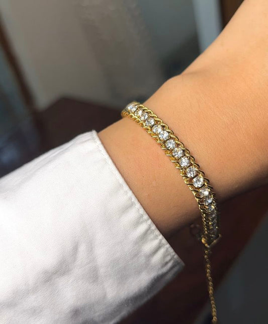 Diamora Diamond Bracelet- 18k Gold plated koi