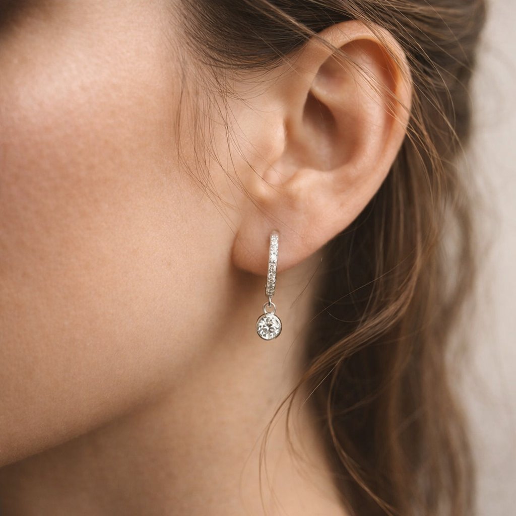 Silver Crystelle Drop Earrings