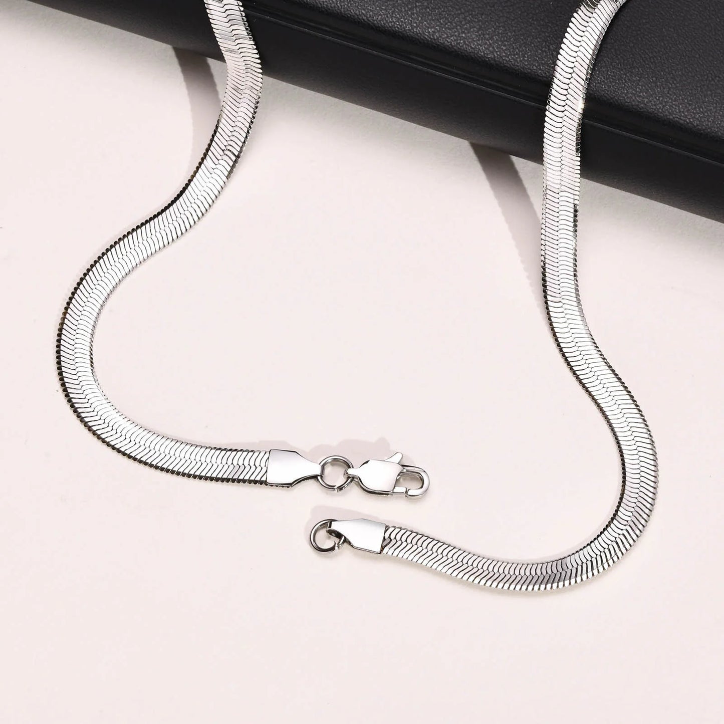 Silver Plated Snake Chain For Men - SubhagAlankar