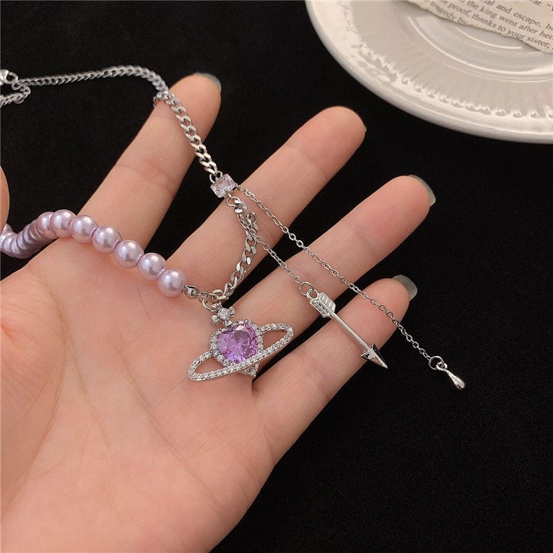 Astral Pearl Pendant Necklace - SubhagAlankar