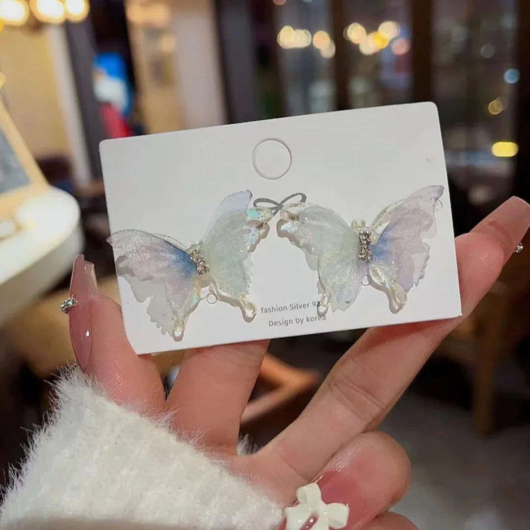 Aurora Blue Butterfly Stud - SubhagAlankar
