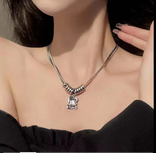 White Baddie Necklace - SubhagAlankar