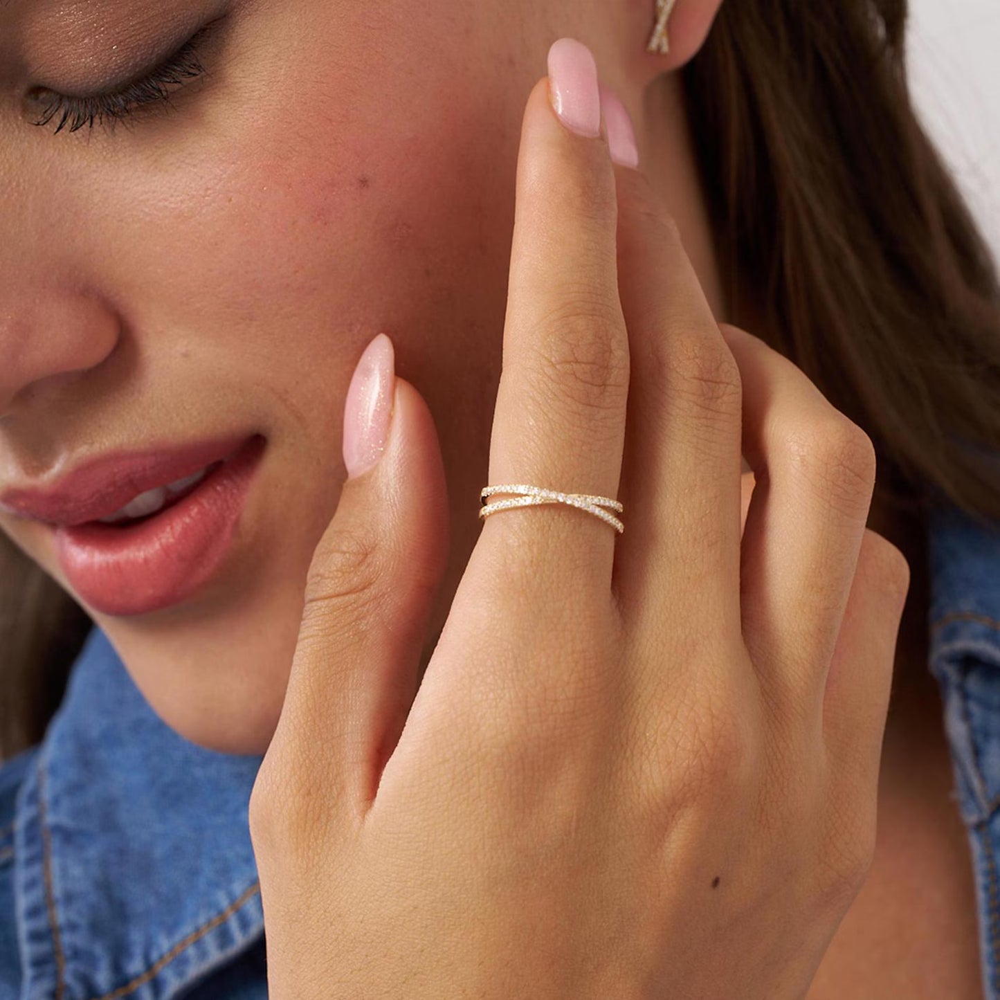 Criss Cross Gold Ring