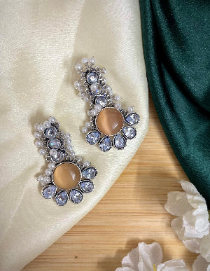 Ambika Silver Plated Drop- Sand - SubhagAlankar