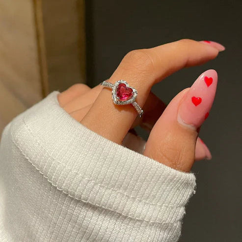 Heart Stone Ring - SubhagAlankar
