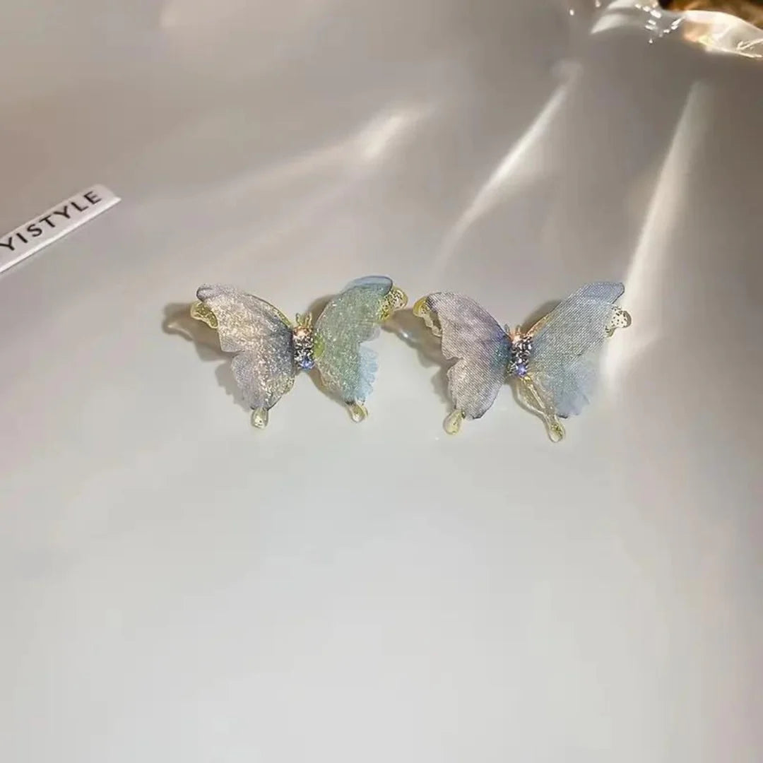Aurora Blue Butterfly Stud - SubhagAlankar