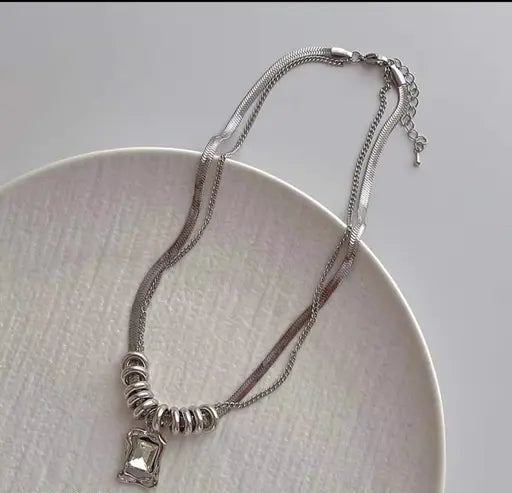 White Baddie Necklace - SubhagAlankar