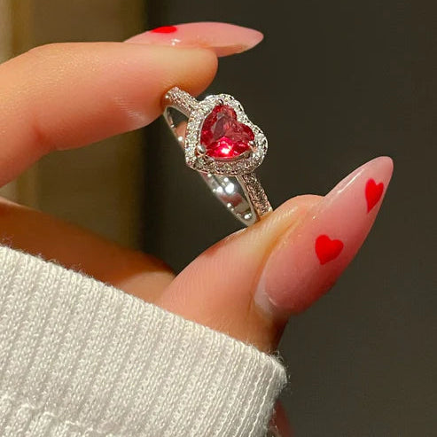 Heart Stone Ring - SubhagAlankar
